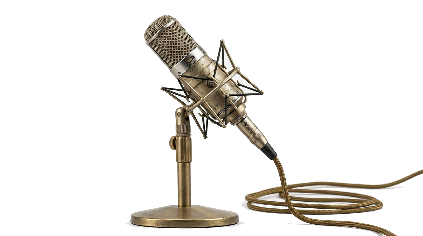 Vintage microphone left